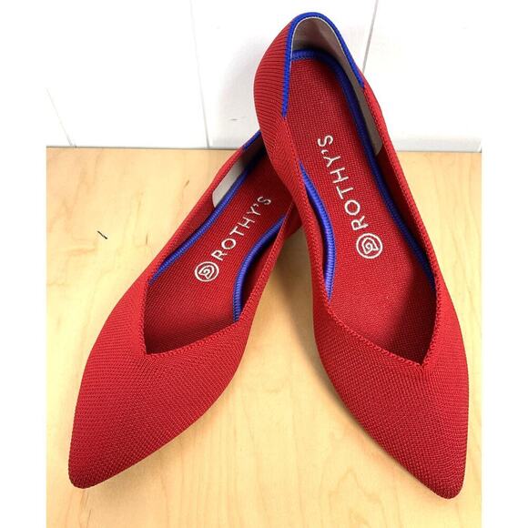 Rothy's The Point II Pointed Toe Flats in Lollipop Size 8 - Picture 2 of 8